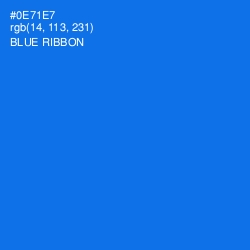#0E71E7 - Blue Ribbon Color Image