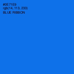 #0E71E9 - Blue Ribbon Color Image