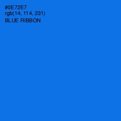 #0E72E7 - Blue Ribbon Color Image