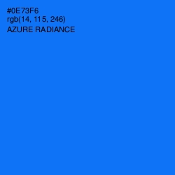 #0E73F6 - Azure Radiance Color Image