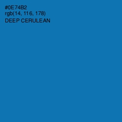 #0E74B2 - Deep Cerulean Color Image