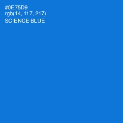 #0E75D9 - Science Blue Color Image