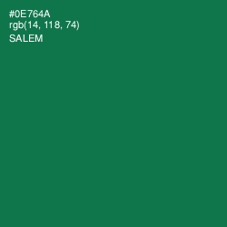 #0E764A - Salem Color Image