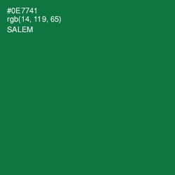 #0E7741 - Salem Color Image