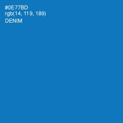 #0E77BD - Denim Color Image