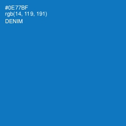 #0E77BF - Denim Color Image