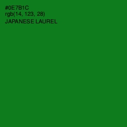 #0E7B1C - Japanese Laurel Color Image