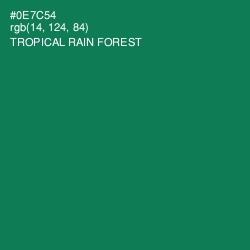 #0E7C54 - Tropical Rain Forest Color Image