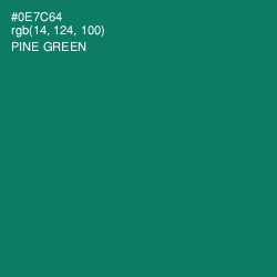 #0E7C64 - Pine Green Color Image