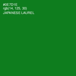 #0E7D1E - Japanese Laurel Color Image