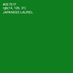 #0E7E1F - Japanese Laurel Color Image