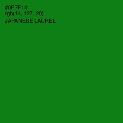 #0E7F14 - Japanese Laurel Color Image