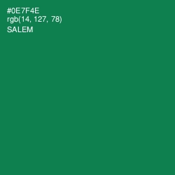 #0E7F4E - Salem Color Image