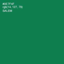 #0E7F4F - Salem Color Image