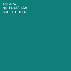 #0E7F7A - Surfie Green Color Image