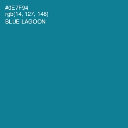 #0E7F94 - Blue Lagoon Color Image