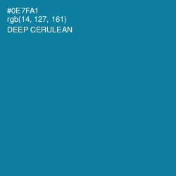 #0E7FA1 - Deep Cerulean Color Image