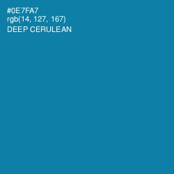 #0E7FA7 - Deep Cerulean Color Image