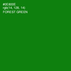 #0E800E - Forest Green Color Image