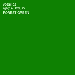 #0E8102 - Forest Green Color Image