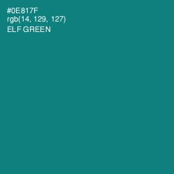 #0E817F - Elf Green Color Image