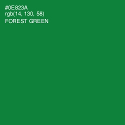 #0E823A - Forest Green Color Image