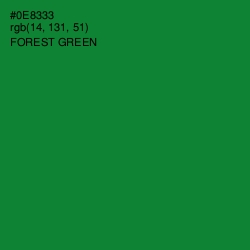 #0E8333 - Forest Green Color Image