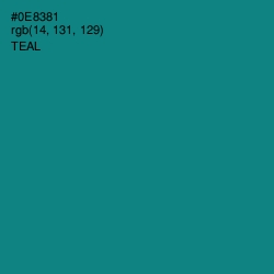 #0E8381 - Teal Color Image