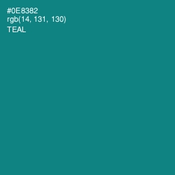 #0E8382 - Teal Color Image
