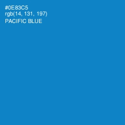 #0E83C5 - Pacific Blue Color Image