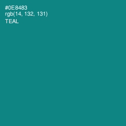 #0E8483 - Teal Color Image