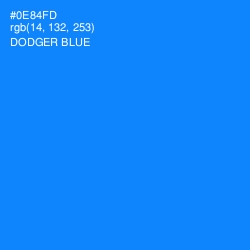 #0E84FD - Dodger Blue Color Image