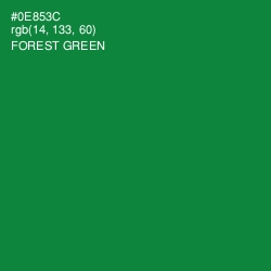 #0E853C - Forest Green Color Image