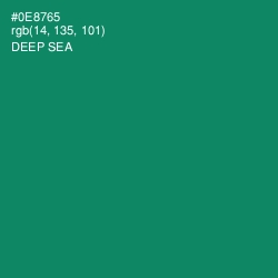 #0E8765 - Deep Sea Color Image