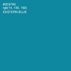 #0E87A0 - Eastern Blue Color Image