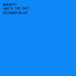 #0E87F7 - Dodger Blue Color Image