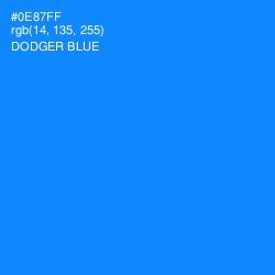 #0E87FF - Dodger Blue Color Image