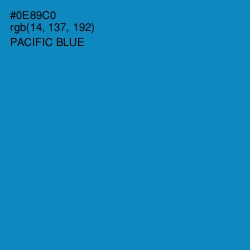 #0E89C0 - Pacific Blue Color Image