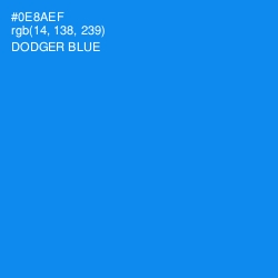 #0E8AEF - Dodger Blue Color Image