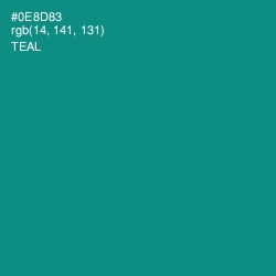 #0E8D83 - Teal Color Image