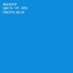 #0E8DDF - Pacific Blue Color Image