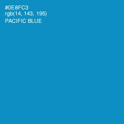 #0E8FC3 - Pacific Blue Color Image