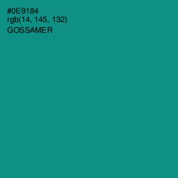 #0E9184 - Gossamer Color Image