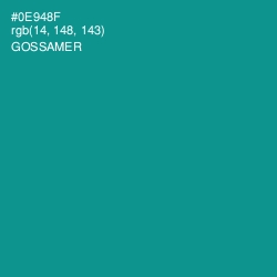 #0E948F - Gossamer Color Image