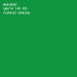 #0E953E - Forest Green Color Image
