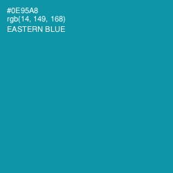 #0E95A8 - Eastern Blue Color Image