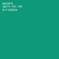 #0E9978 - Elf Green Color Image