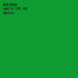 #0E9B30 - Forest Green Color Image