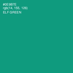 #0E9B7E - Elf Green Color Image