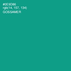 #0E9D86 - Gossamer Color Image